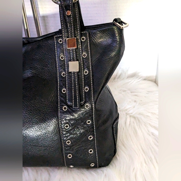 PERLINA 🔥 BLACK LEATHER SHOULDER /HANDBAG SUPER SOFT LEATHER CHILL URBAN BAG - Picture 14 of 15